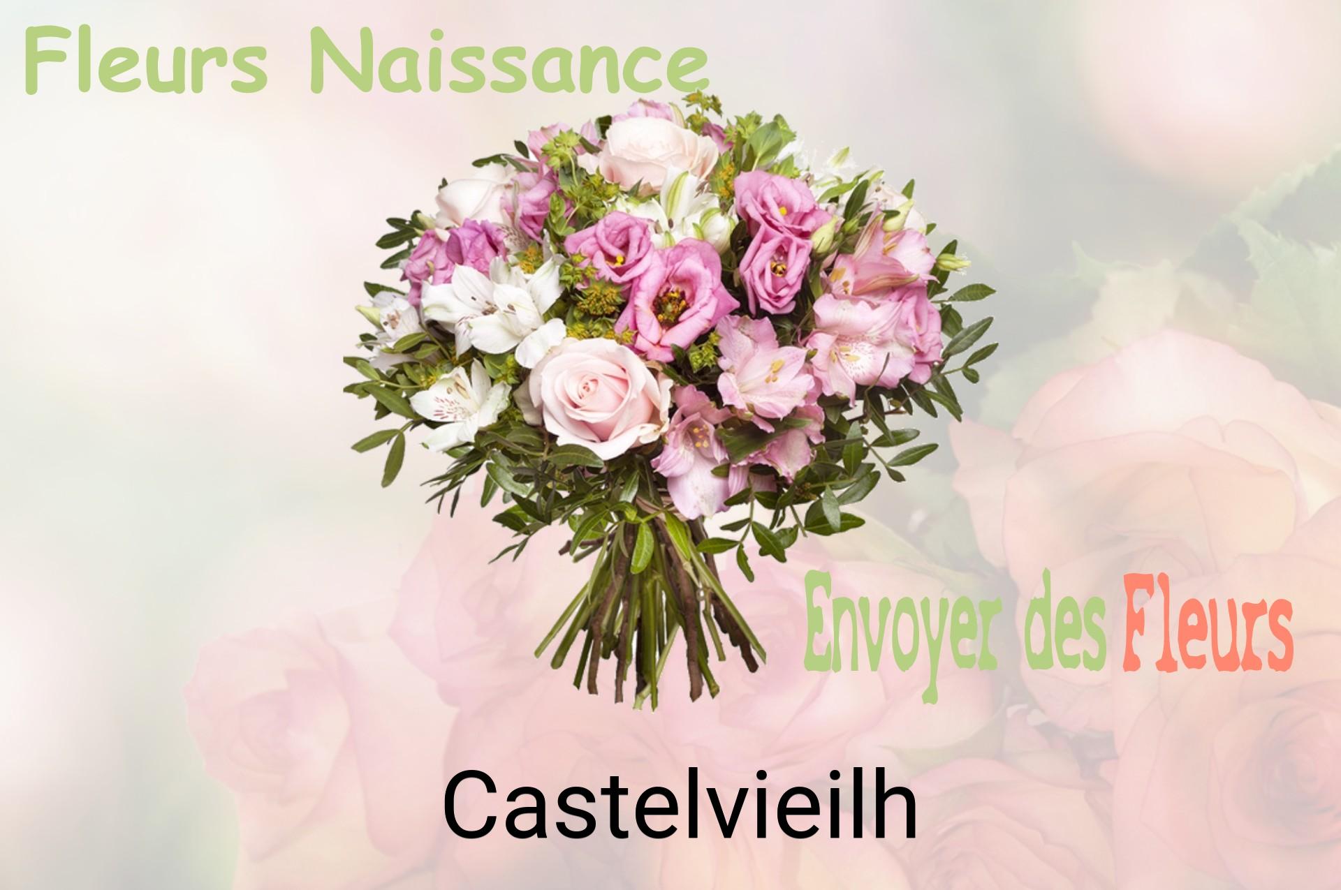 Bouquet de fleurs de naissance livré à Castelvieilh